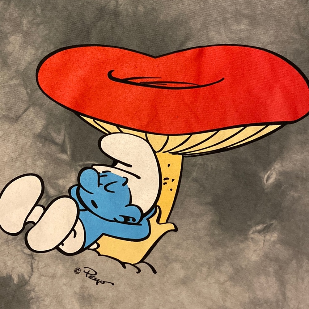 Smurf tie-dye T-shirt